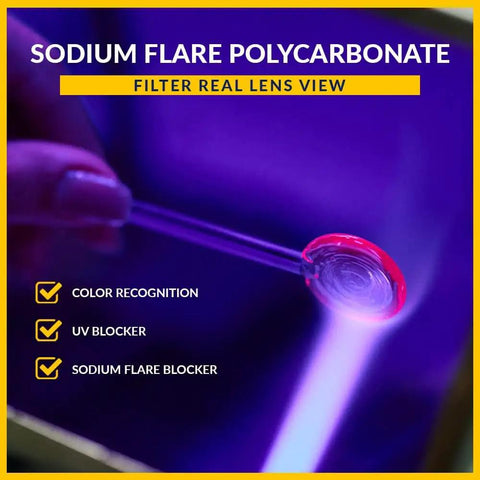 Sodium Flare Clip On Flip Up Glasses For Lampworking Beadmaking Polycarbonate Safety Eyewear showing lens in action