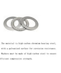 Two Pack High Precision Thrust Needle Roller Bearings with Washers Bearing Steel Material, corrosion resistant