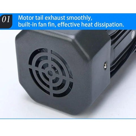 Motor tail of 110V 40W AC Geared Motor With Variable Speed Controller For Single Phase Power 90 RPM Beefy Torque Gear Motor
