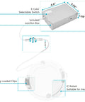 Ultra Thin 6 Inch LED Recessed Light Kit With 14W Dimmable Wet Rated Wafer Lights featuring 5 color temp options, junction box, IC rated clips