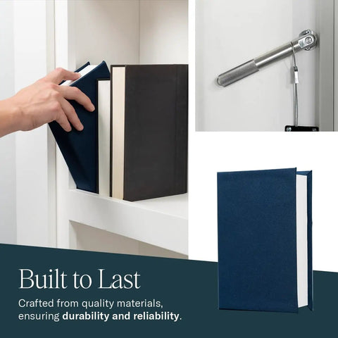 Solid As A Rock Hidden Hinge Hardware Bundle With Slick Flush Mount Setup And No Hassle Bookcase Latch For DIY Secret Doors That Takes Three Hundred Pounds Like A Champ, featuring matte black hinges and a bookcase door.