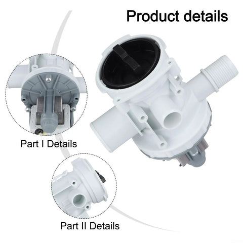 Heavy Duty Drain Pump With Motor PX-2-35 For Maytag Washing Machine WF-R1065S R1053 C863 C963 R853 detailed view showing parts.
