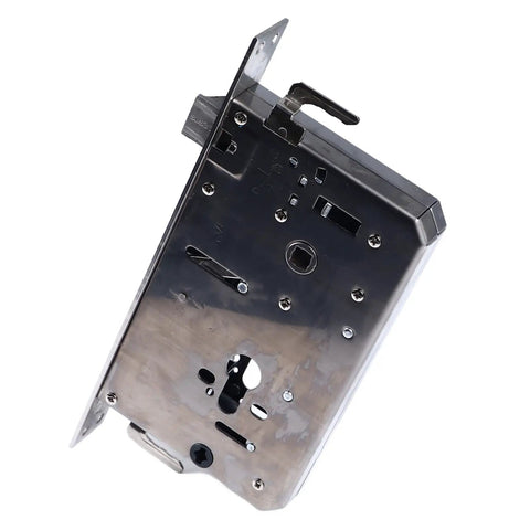 Skip The Keys With This Smart Fingerprint Door Lock Cylinder Crafted From Heavy Duty 304 Stainless Steel Mortise Deadbolt, interior view.