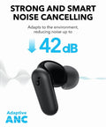 Noise Cancelling Earbuds With 45 Hours Playtime, Strong Bass, IP54 Dust And Water Resistance, Bluetooth 5.4 Wireless Earbuds, single black earbud