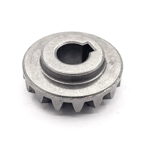 Close-up of single metal gear from Pack Of 2 Table Saw Bevel Gear Replacement Part For DeWalt DW745 DWE7480 DWE7490 DWE7499GD DCS74 85B