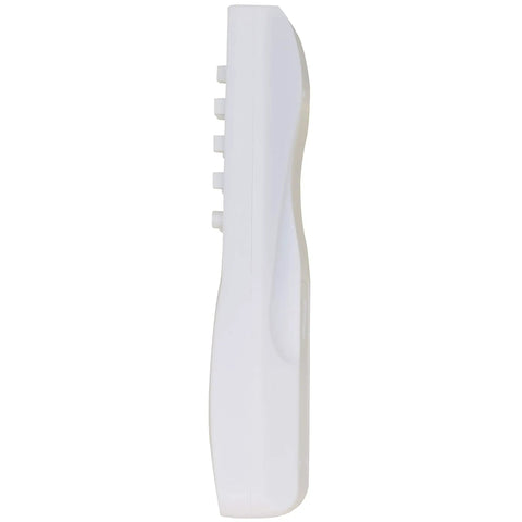Universal Replacement Air Conditioning Remote Control For Koldfront Window Units Wac12003WCo Wtc12000W side view showing buttons and sleek design.
