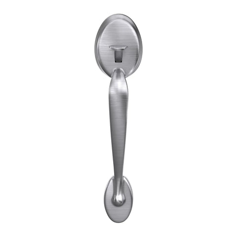 Plymouth Orbit Knob Front Entry Handleset Lower Half Satin Chrome For 1-5/8 To 1-3/8 Inch Exterior Doors Plymouth Trim Adjustable