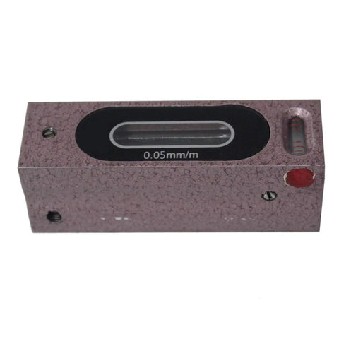 High Precision Small Mini Bar Spirit Level Bubble Machine Equipment Leveling Tool Accuracy 0.02 or 0.05mm/m(Accuracy-0.05) top view