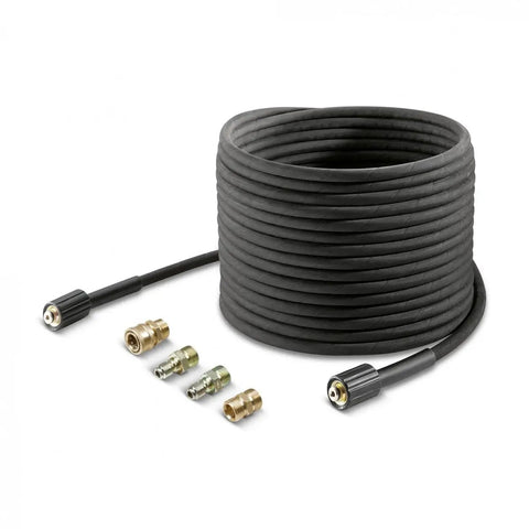 Replacement Extension High Pressure Hose For Home And Garden Gas Pressure Washers, 50 Feet, coiled with brass adapters