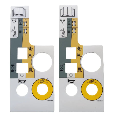 Top Shelf Replacement Control Box Decal For Skyjack Scissor Lift Equipment 156885 156885Sj UV resistant pictorial label with instructions.