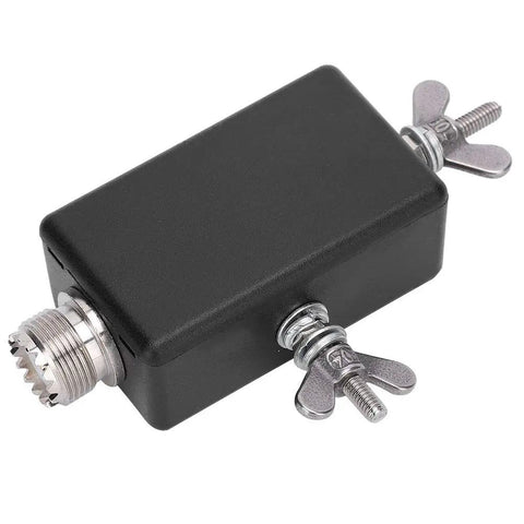 End Fed Half Wave Balun for Ham Radio, Rugged Hard Plastic Shell, 100W SSB Ready, Portable 50 Ohm Antenna Connector shown