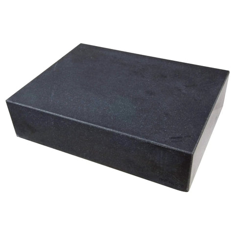 HHIP granite surface plate, Grade B, 12 x 9 x 3 in, dark gray with 0 ledge