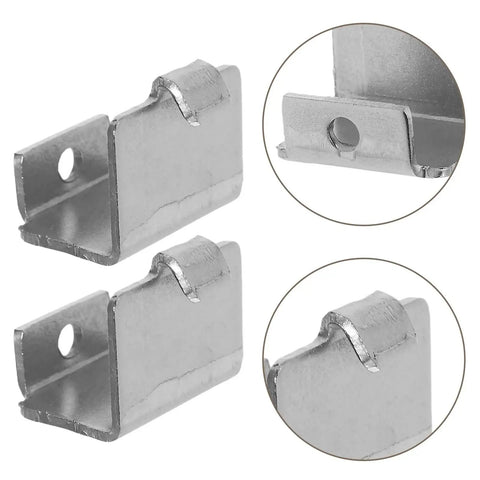 Heavy Duty Freezer Clips and Refrigerator Shelf Brackets Set 50 100 Pack Metal Buckles close-up, anti oxidation coated frame