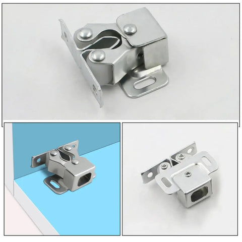 Eight Steel Double Roller Ball Latches For Cabinet Doors And Closet Cupboards Built To Last With Secure Spring Loaded Closure