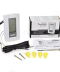 Electric Radiant Floor Heating Kit For 15 Sq Ft With 120V Cable And 7 Day Programmable Thermostat components displayed