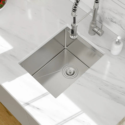 Undermount 14 Inch Stainless Steel Bar Sink With Deep 10 Inch Bowl 16 Gauge T304 Workstation Kitchen Sink For Outdoor RV Camper