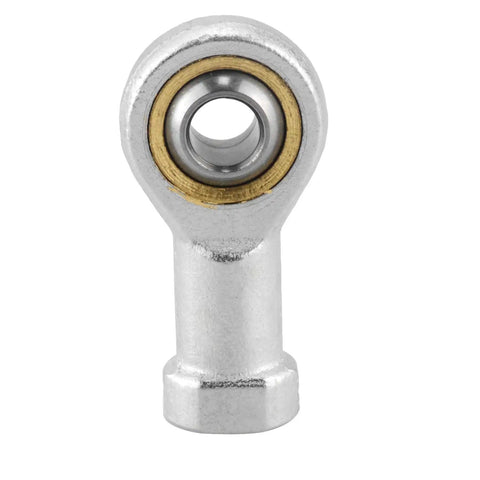 4 Pack 8mm Rod End Bearings M8x1.25 Right Hand Female Thread Self Lubricating Joint for Linkages, Heavy Duty Metric Spherical Bearings with 14 Degree Misalignment, 12.9 kN Static and 11.6 kN Dynamic Load Capacity, close-up front view