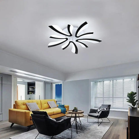Chandelier Style Modern Ceiling Light Semi Flush Mount With Acrylic Shade Energy Efficient LED Lamp in living room