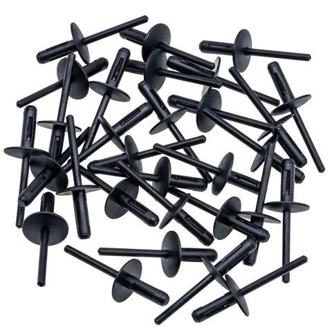 30 Pcs Fender Liner Rivets For BMW Wheel Arch Trim Bumper Cover Nylon Expanding Rivets 6mm Diameter 1.5 To 10mm Grip Fits 51777171004 X1 X3 X4 X5 X6 Series OEM Grade Fasteners