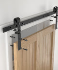 60 Inch Bi Folding Sliding Barn Door Hardware Kit With 5 Foot Beefy Heavy Duty Track And Roller System For Two 28 Inch Wide Doors