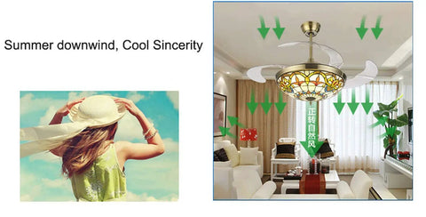 Modern 42 Inch Invisible Ceiling Fan With Silent LED Light And Sleek Gold Blades For Living Room Bedroom Or Kitchen in chic living space