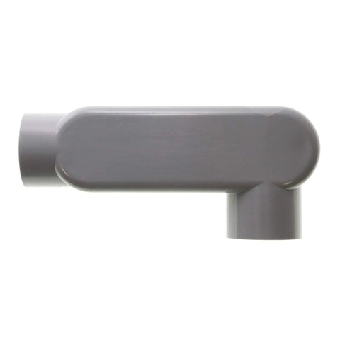 Rock Solid Non Metallic Pvc Type Lr Conduit Body 1 Inch No Sweat Electrical Install 10 Pack in gray color
