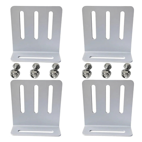 Adjustable Solar Panel Tilt Mount Bracket For RVs Trailers Boats Yachts And Off Grid Systems Heavy Duty Mounting Kit, four brackets and bolts