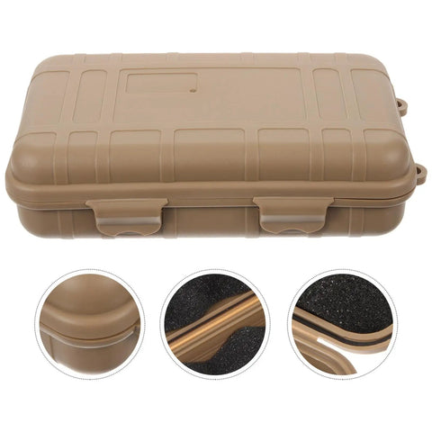 Rugged Wear Resistant Shockproof Tool Case For Outdoor Survival And Gear Storage with waterproof sealed design, brown exterior