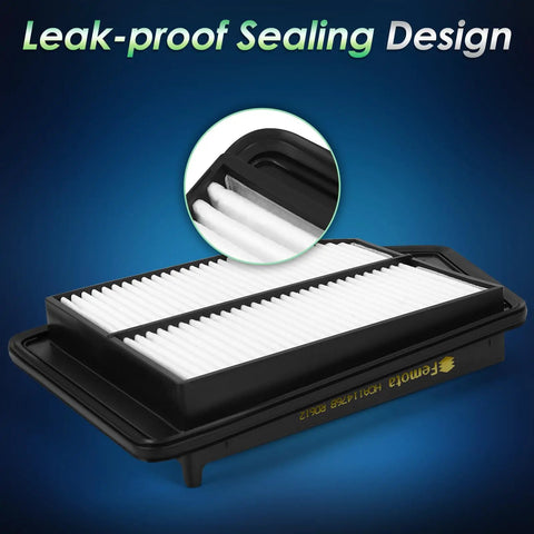 Engine Air Filter Pre Oiled For Acura TLX 2.4L L4 And Honda Accord 2.4L L4 with leak-proof sealing design