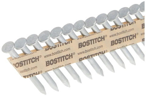 Pro Grade Framing Nails With Paper Tape Collated, galvanized metal connector nails for tough framing jobs, close-up view