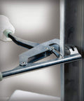 Using the Beefy Heavy Duty Stud Punch For 20 Gauge Steel One Stroke Action With Patented Punch Rolls on a steel stud