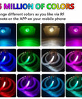 Multiple color variations of the Twinkle 16W RGBW Fiber Optic Starlight Headliner Kit For Car And Home Ceilings shown