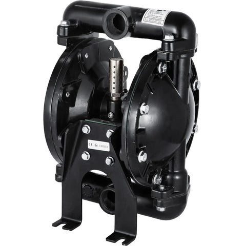 Heavy Duty Air Operated Double Diaphragm Pump With One Inch Inlet And Outlet Aluminum Body And Durable Nitrile Diaphragms Built Like A Tank delivering quick fluid transfer.