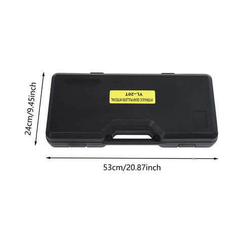Heavy Duty 20 Ton Hydraulic Bearing Puller Kit For Mechanics Features Two Or Three Jaw Remover Built From Rust Resistant Steel Integrated Pump Hose System Designed To Remove Stuck Parts Fast Without Breaking Anything For Real Mechanics And Shop Work, black storage case 53 x 24 cm