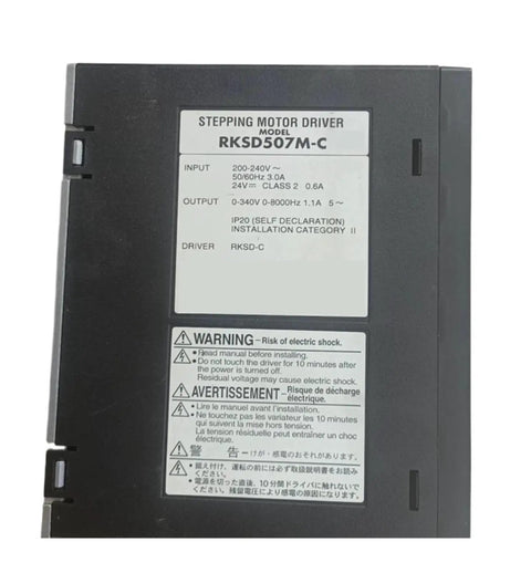 Pro Grade Stepper Motor Controller RKSD507MC Industrial Motion Drive front view with technical specifications visible