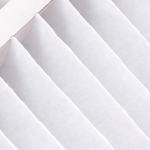 Close-up of pleated fabric on Top Notch MERV 8 Air Filter Replacement For 20x25x5 Size With Actual 19 7/8 x 24 7/8 x 4 3/8