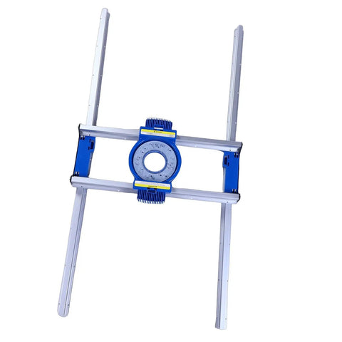Router Sled For Woodworking Pro Grade Aluminum Guide Rails Deliver Smooth Slab Handling And Precise Planing With Low Friction Glide Safety Lock For Medium Sized Routers, top view