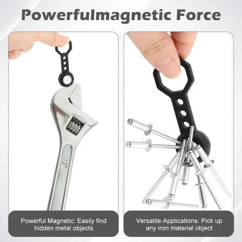 Heavy Duty Set Of Two Powerful Magnetic Stud Finders With Slick Wall Scanner Grip for locating hidden metal fasteners.