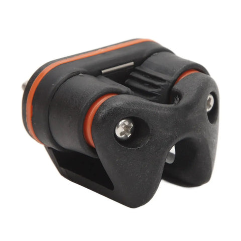 Heavy Duty Rope Cam Cleat With Kickass Quick Release Grip, designed for kayaking, made of nylon, features progressive teeth.