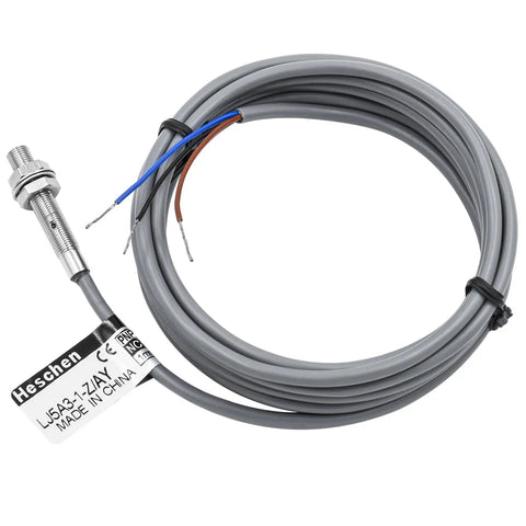 M5 Inductive Proximity Sensor Shielded Type LJ5A3 1mm Sensing Distance 10-30 VDC PNP NC 3 Wire Sensor with 200cm Cable