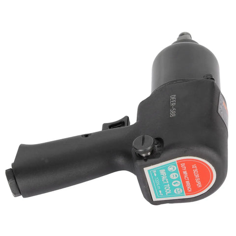 Bone Hard Half Inch Air Impact Wrench With Twin Hammer Core displayed with grip and controls, ideal for heavy shop tasks.