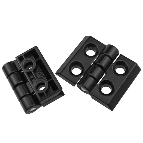 Beefy Heavy Duty Zinc Alloy Hinge Set With T Nuts Screws And Wrenches For Four Sets Rust Resistant And Built To Last For Heavy Door Panels And Equipment Covers With High Load Capacity, black hinge set