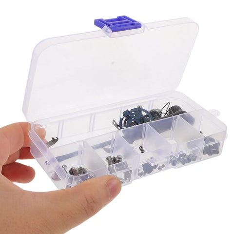 Sewing Machine Replacement Screws And Springs Set For Needle Plate And Bobbin Case Metal Heavy Duty Fasteners DIY Installation Fix It Ready Easy Repair Parts For Home Sewing Projects, plastic organizer case with assorted metal screws and springs
