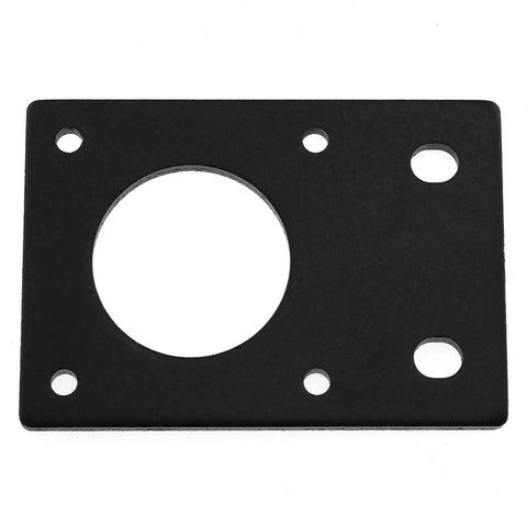 Black aluminum NEMA 17 motor mount, 42x60mm, 2.5mm thick