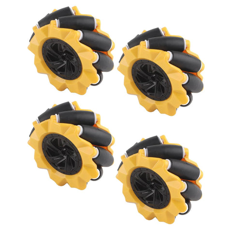 Yellow and black Mecanum Wheel Set for DIY Robot Cars