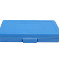 Rock Solid Brass Router Bushing Template Kit With Eight Precision Sizes And A Heavy Duty Carry Case, blue plastic storage case.