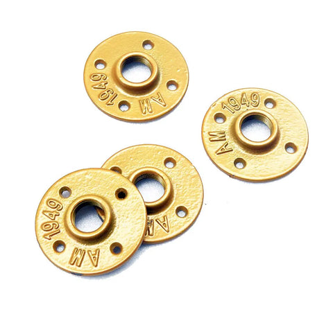 Ceiling Mount Gold Shelf Bracket Set For Kitchen Three Pairs U Shape Pipe Brackets In Gold Finish Built For DIYers
