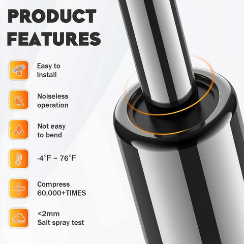 Product features of Ford Escape Rear Hatch Lift Supports For 2001 2012 showing close-up of gas spring and specs.