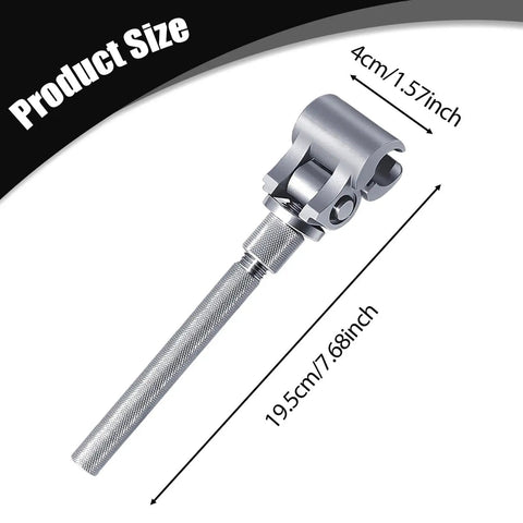 Ergonomic Stainless Steel Door Hinge Adjustment Tool Adjustable Wrench, 19.5cm length, shown with measurement dimensions.