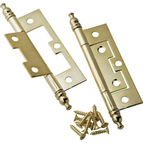 Sleek Statuary Bronze Finial Tip Hinges For Cabinets Featuring Zero Mortise Design Effortless Install Fixed Pin Structure Durable Build ideal for cabinet doors.